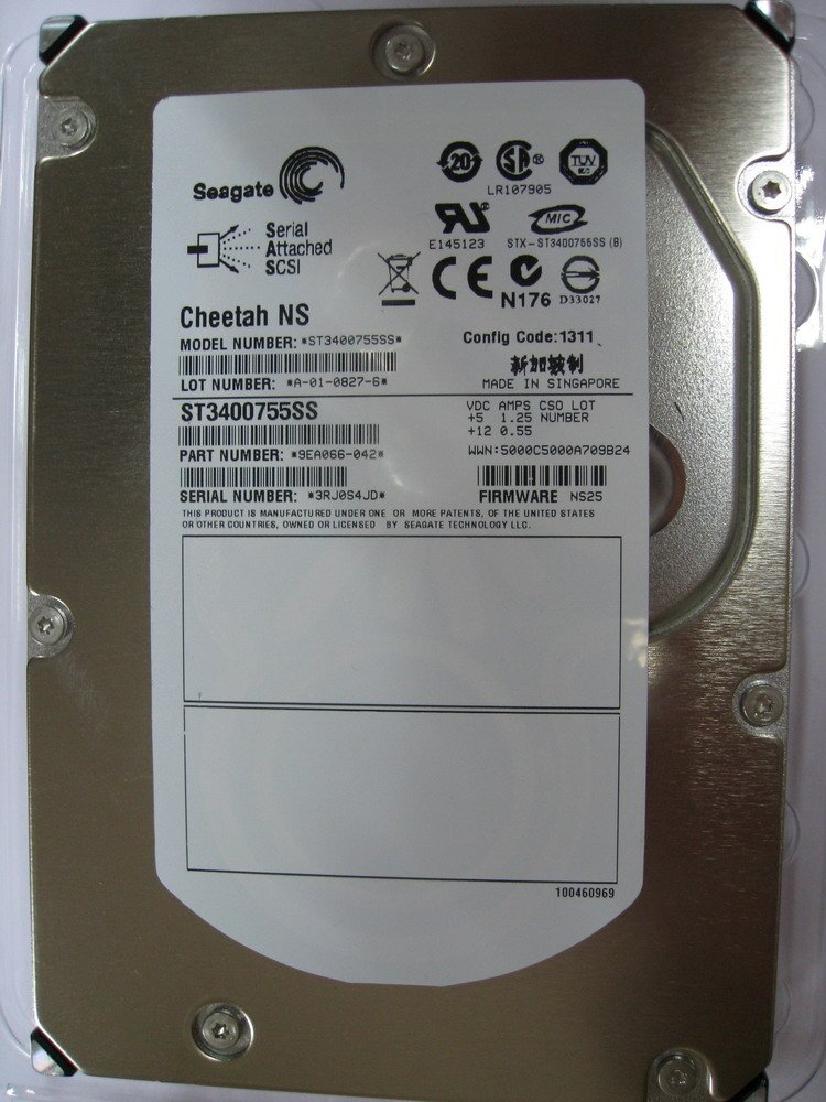 Seagate Cheetah NS ST3400755SS 400GB 10000RPM 16MB SAS 3Gb/s 3.5″ HDD