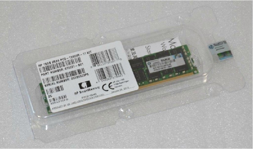 HP 672631-B21 16GB 1600Mhz PC3-12800 Ecc Registered Ddr3 Memory New