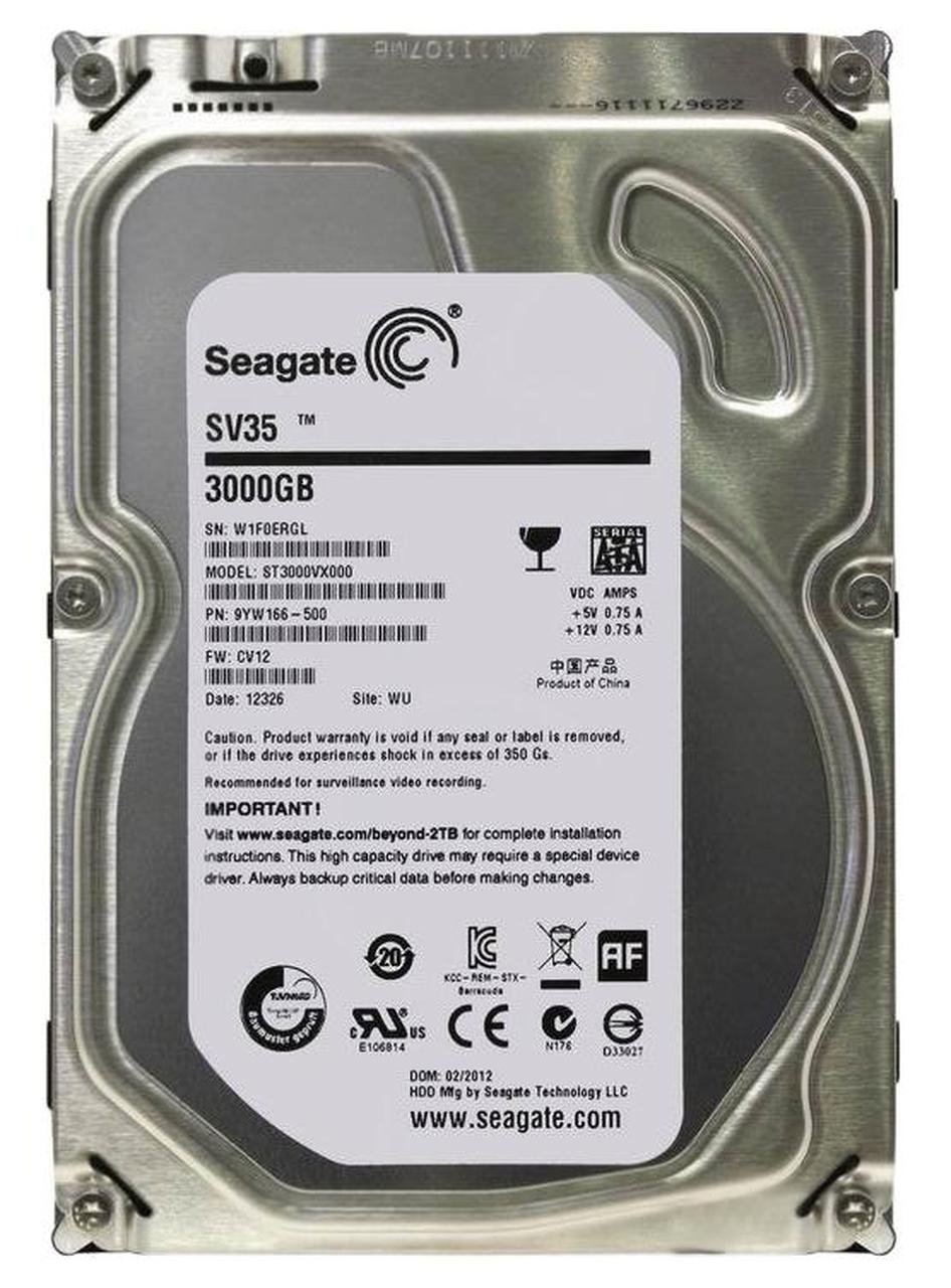 Seagate SV35.6 Series ST3000VX000 3TB 7200RPM 64MB SATA 6Gb/s 3.5″ HDD