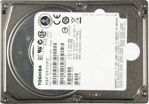 Toshiba MBF2600RC 600GB 10K 16MB Cache SAS 6Gb/s 2.5″ HDD Refurbished