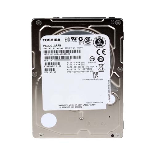 Toshiba MK3001GRRB 15K 32MB Cache SAS 6Gb/s 2.5″ Enterprise HDD. dell oem refurbished