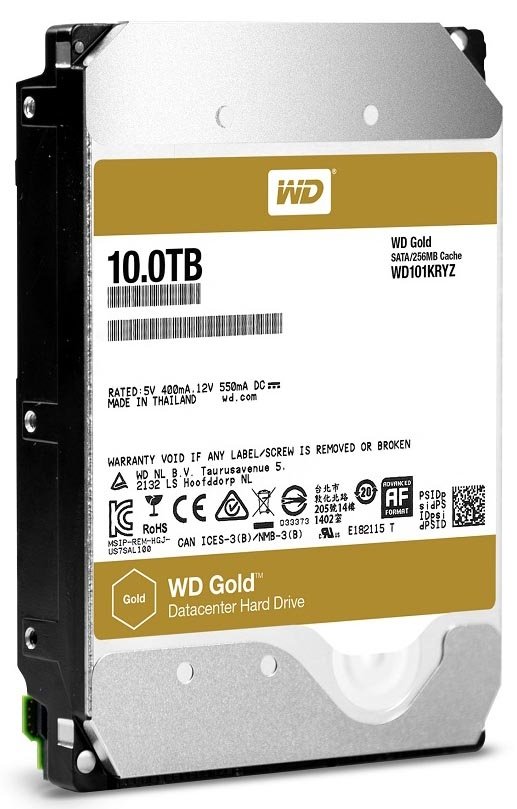 WD Gold WD101KRYZ 10TB 7.2K SATA 6Gb/s 3.5″ Datacenter Hard Drive
