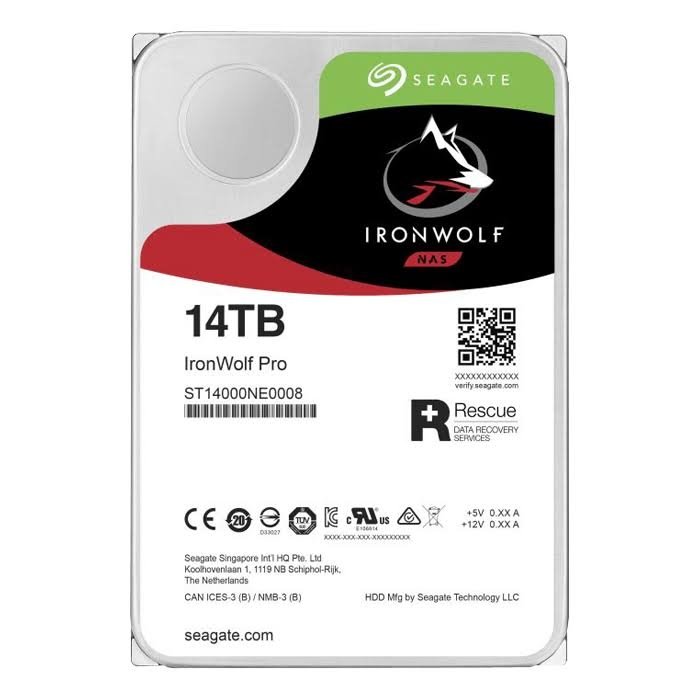 Seagate Ironwolf Pro ST14000NE0008 14TB 7.2K RPM Sata-6Gbps 3.5″ HDD
