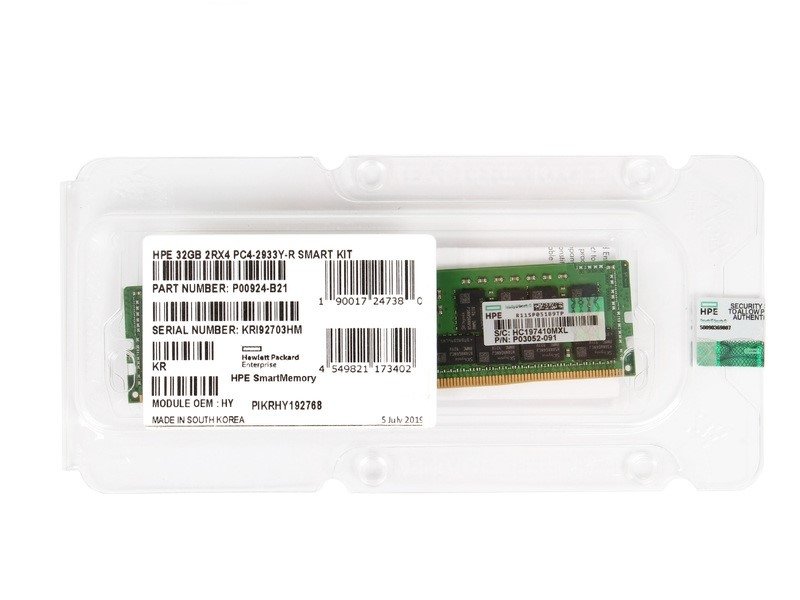HPE P00924-B21 32Gb 2RX4 DDR4 2933Mhz PC4-23400 Memory New