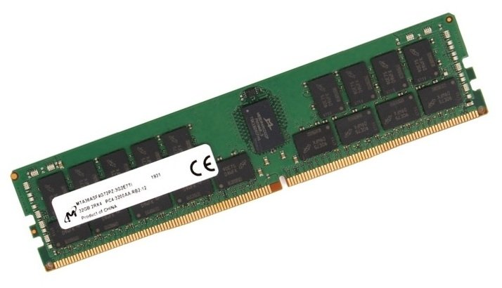 Micron MTA36ASF4G72PZ-3G2R1R 32GB PC4-25600 Ddr4-3200Mhz 2RX4 Ecc New