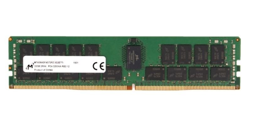 Micron MTA9ASF2G72PZ-3G2B1R 16GB PC4-25600 Ddr4-3200Mhz 1RX8 Ecc memory