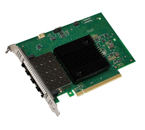 Dell 540-BCZX Intel E810 Quad Port 10/25GbE SFP28 PCIe Full Height Adapter