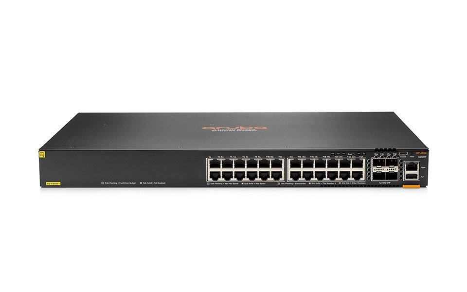 HPE JL666-61101 Aruba 6300F 24p 1GbE Cl4 PoE and 4p SFP56 Switch