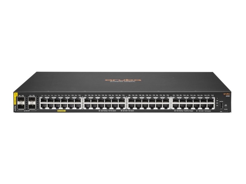HPE JL675-61001 Aruba 6100 48G Class4 Poe 4sfp+ 370w Switch