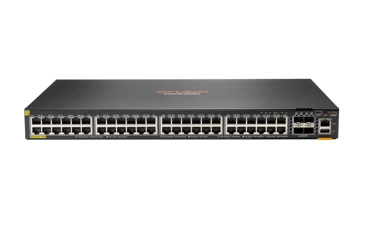 JL727A HPE Aruba 6200F 48G Class4 PoE 4SFP+ 370W Switch RETAIL