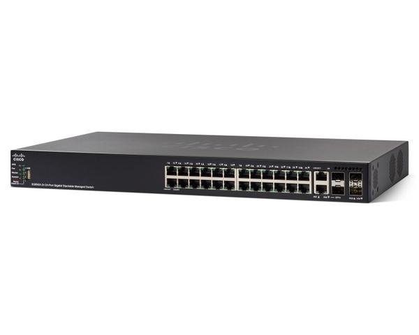 Cisco SG550X-24MP-K9 24-Port Gigabit PoE Stackable Managed Switch New