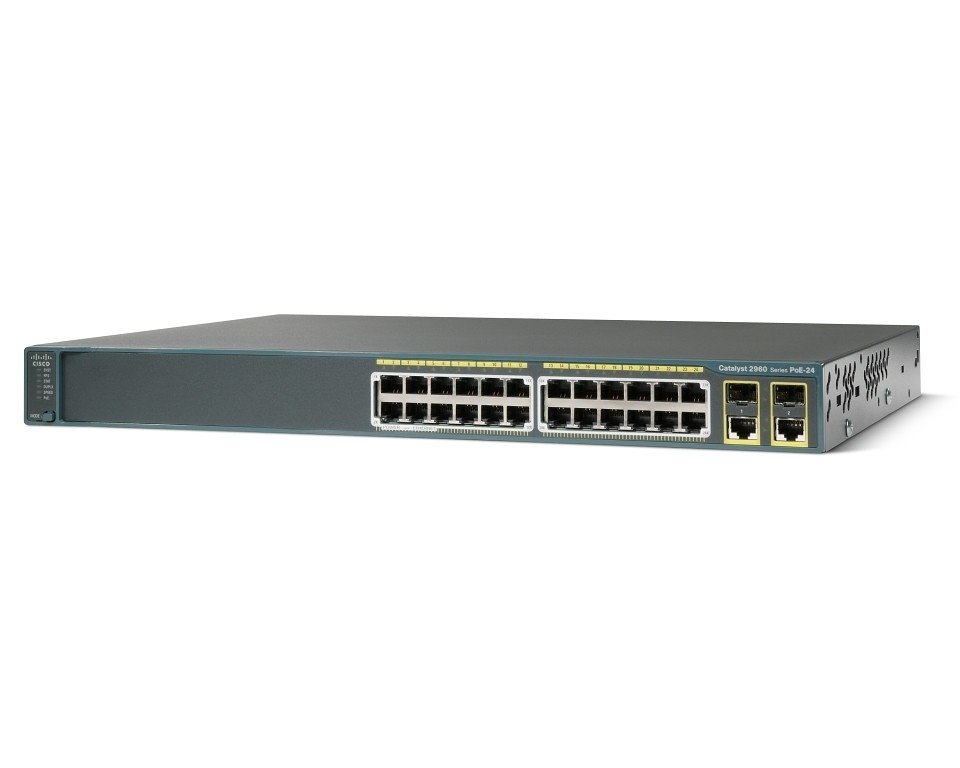 Cisco Catalyst WS-C2960+24PC-L Managed Switch 24 PoE Ethernet Ports